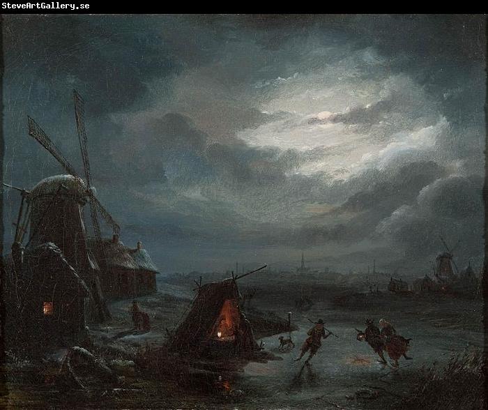 Jan Baptiste Vanmour Nocturnal View of the Ice